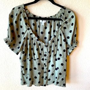 TOPSHOP Puff Sleeve Top